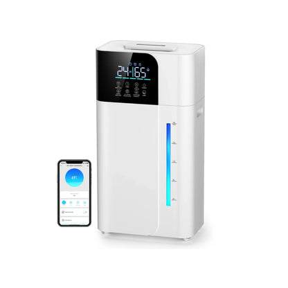 18L/4.7Gal Smart humidifier large room, Warm & Cool Mist humidifiers, 800mL/h Mist Output, 2500ft² Coverage, 24H Timer, Top Fill, 60-Hour Runtime, Air Humidifier for Bedroom, Home, Baby and Plants