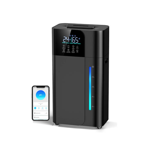 18L/4.7Gal Smart Humidifier Large Room, Warm & Cool Mist Humidifier for Bedroom, Up to 2500 sq ft Whole House Coverage, 800mL/h Output, Top Fill, 24H Timer, 70H Runtime, Humidifier for Home, Plant