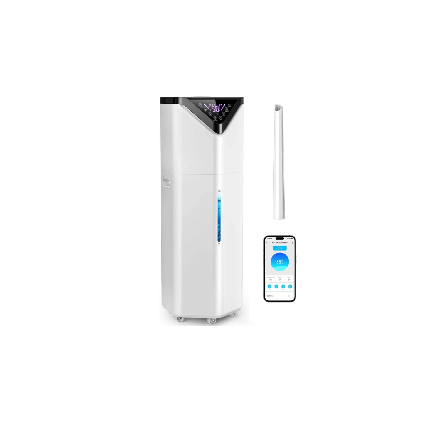 5Gal Smart Humidifier Large Room up to 2800ft², 1000mL/h, APP & Remote Control, 180° Auto Rotating Nozzle, 24H Timer, 60H Supersized Cool Mist Humidifiers for Whole House Home Office Plants
