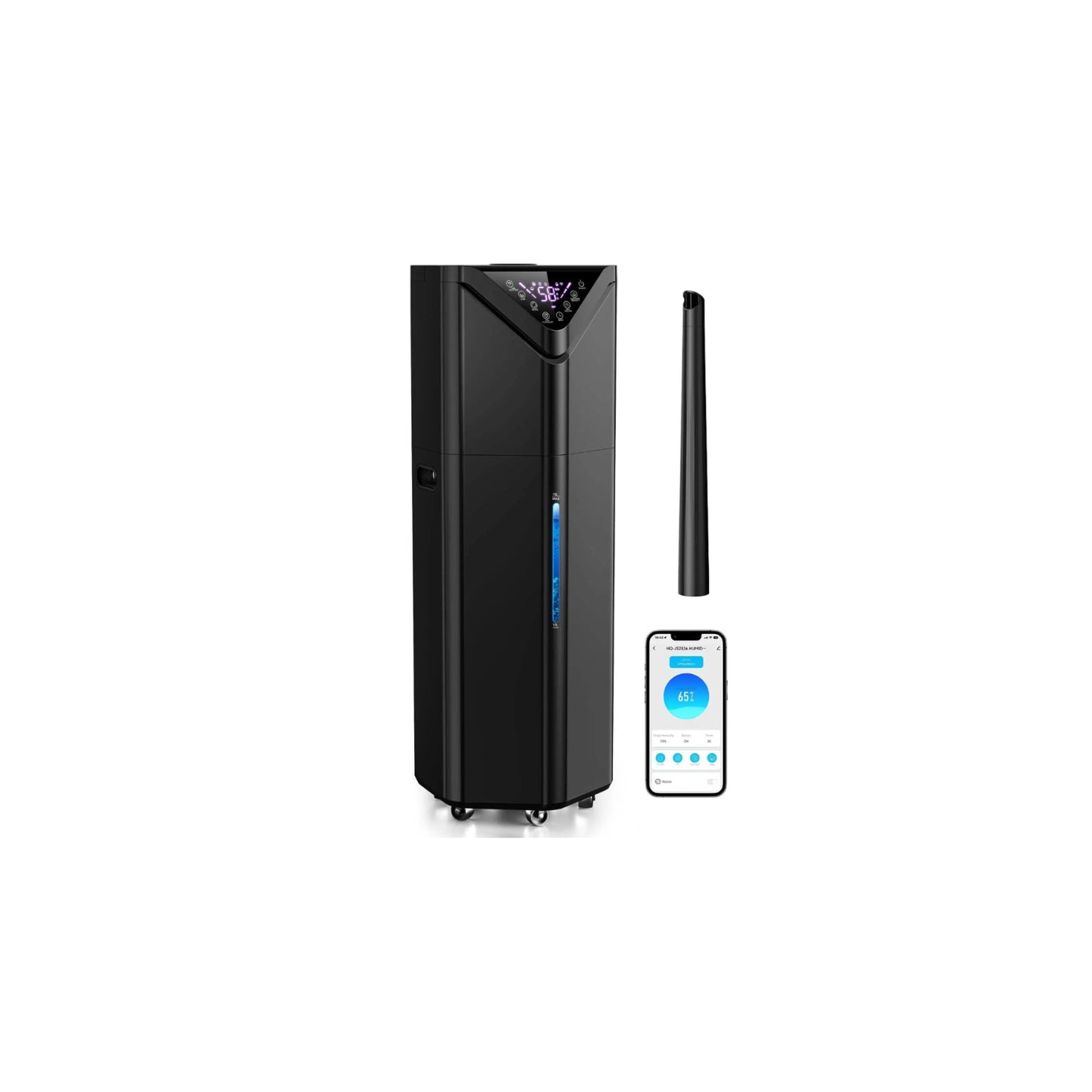 5Gal Smart Humidifier Large Room up to 2800ft², 1000mL/h, APP & Remote Control, 180° Auto Rotating Nozzle, 24H Timer, 60H Supersized Cool Mist Humidifiers for Whole House Home Office Plants